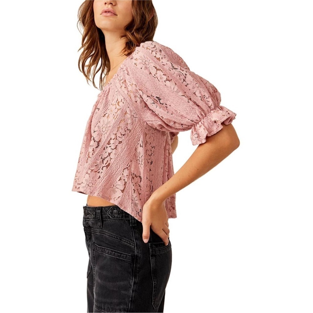 NWOT Free People Women's Stacey Convertible Lace Crop Top - Picture 4 of 8